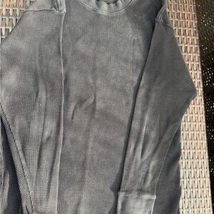 Skyland Tees Black Waffle Knit Shirt